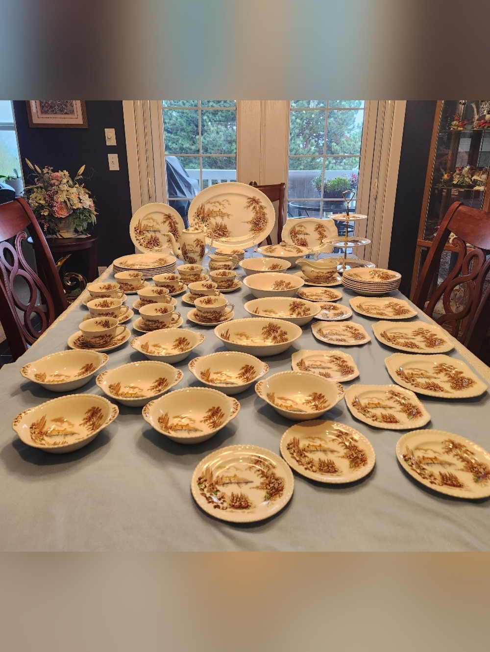 Johnson Bros Castle On The Lake  Dinnerware  Set Collection!78 Pieces England!